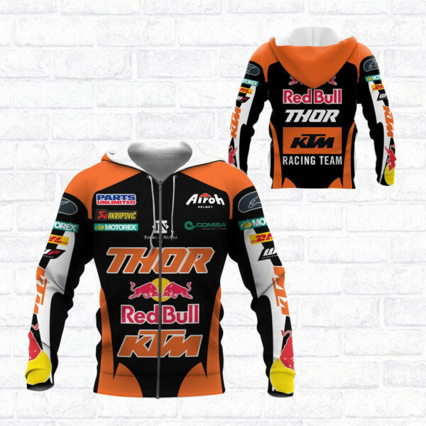 Red Bull Ktm Factory Racing F1 8k99 Fan Gift 3d Zip Hoodie Ii0 Neasalamis