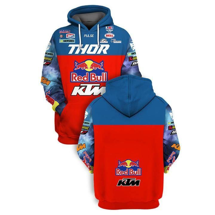 Red Bull Ktm Racing Team Sports Car Motorcycles All Over Print Hoodie Neasalamis