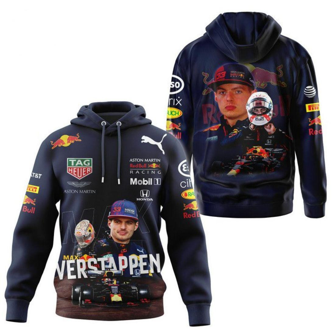 Red Bull Max Verstappen F1 World Champion All Over Print Hoodie Neasalamis