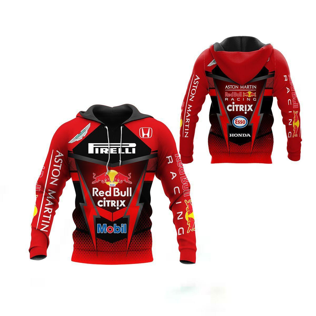 Red Bull Racing All Over Print Hoodie Zip Hoodie Neasalamis