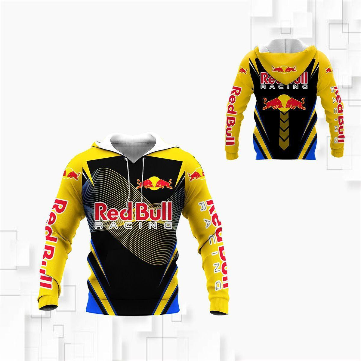 Red Bull Racing All Over Print Hoodie Zip Hoodie Neasalamis