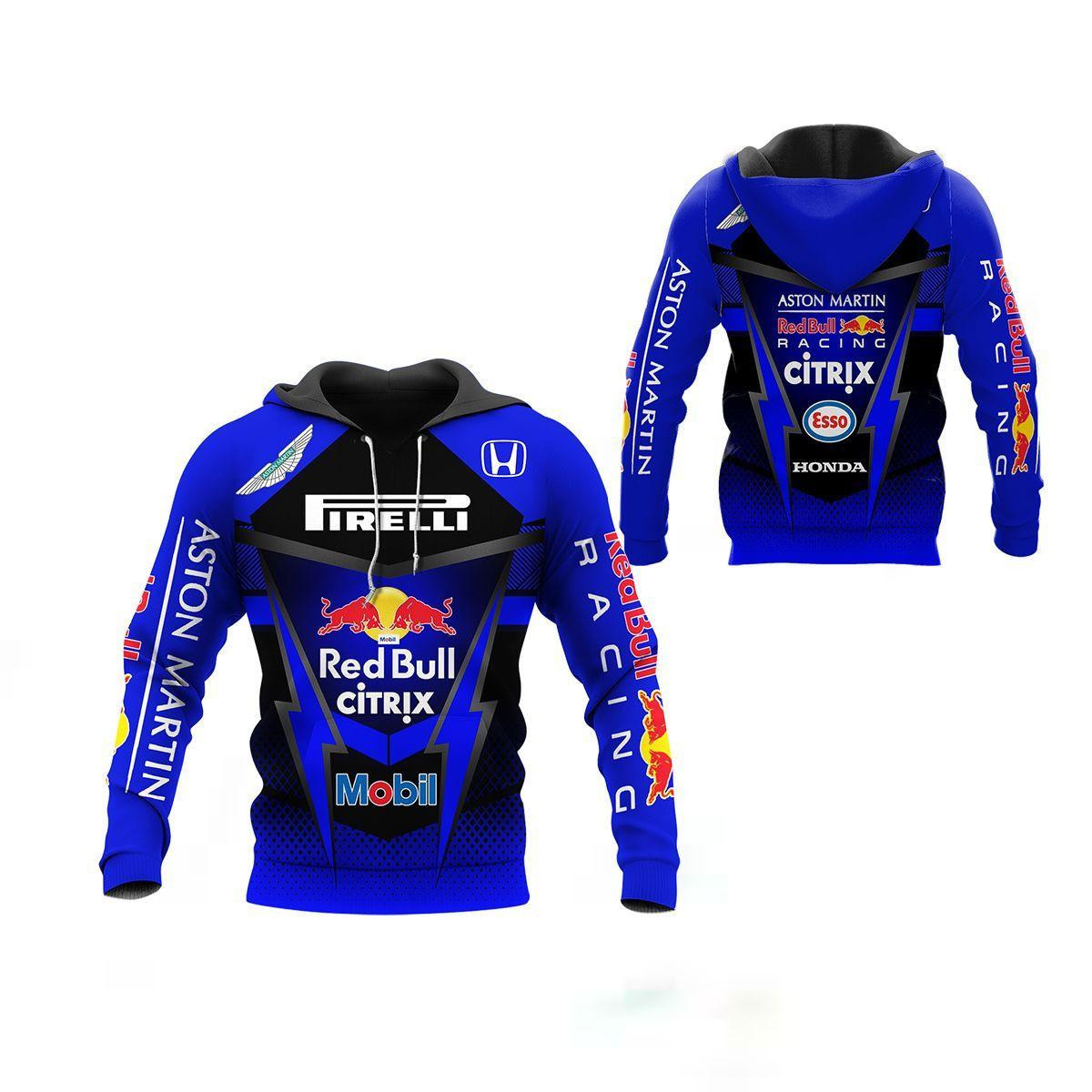 Red Bull Racing All Over Print Hoodie Zip Hoodie Neasalamis