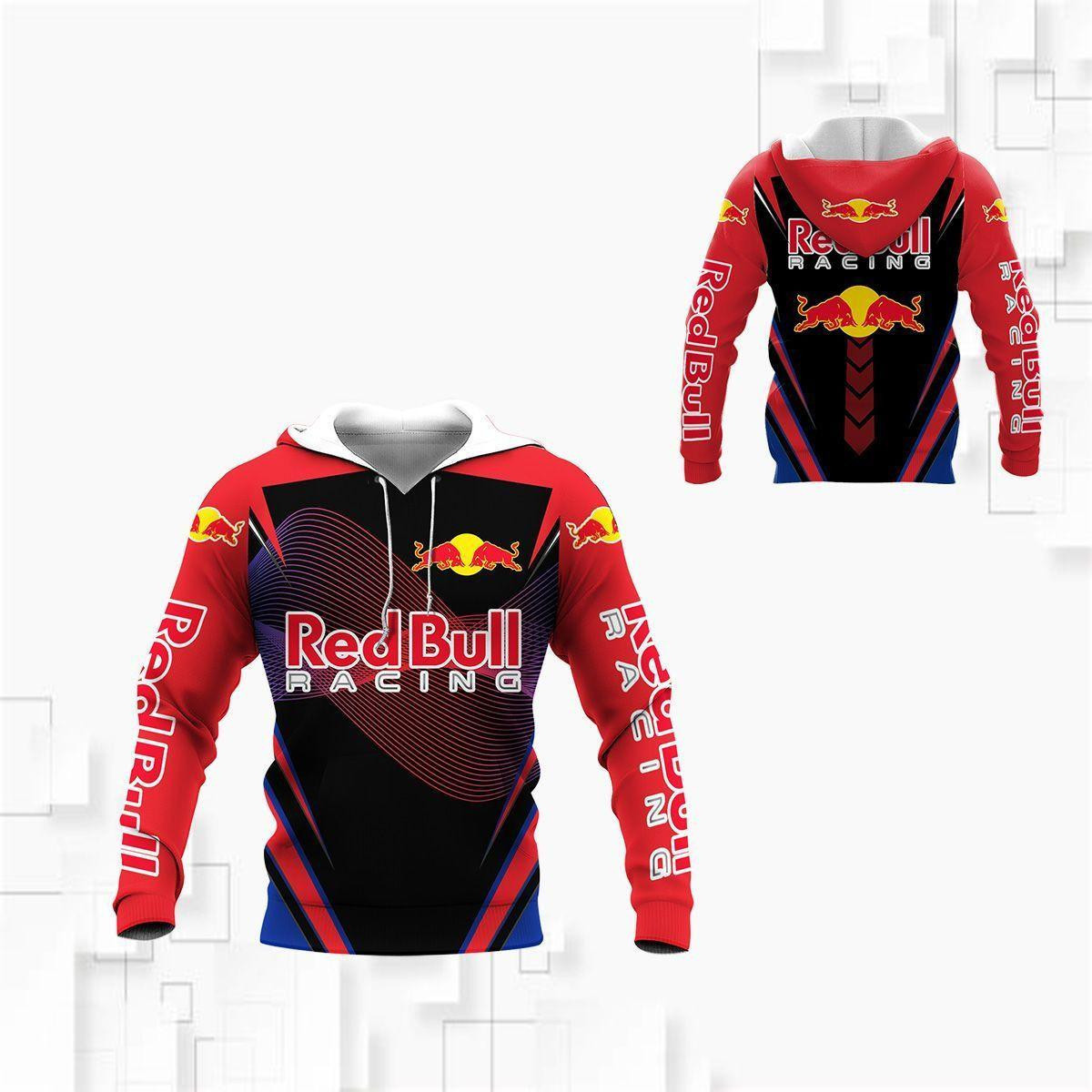 Red Bull Racing All Over Print Hoodie Zip Hoodie Neasalamis
