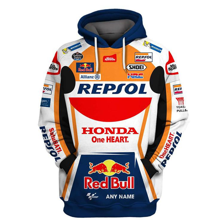 Red Bull Repsol Honda Personalized All Over Print Hoodie Zip Hoodie Neasalamis