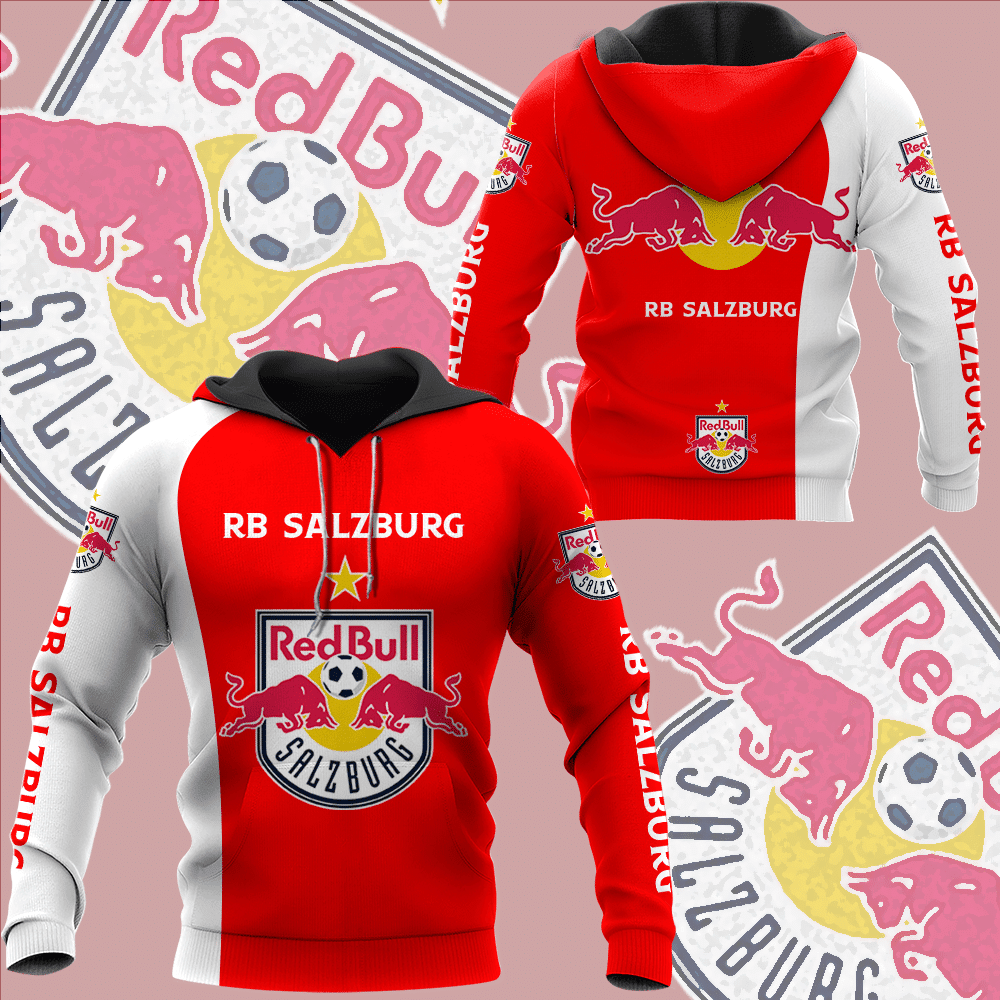 Red Bull Salzburg All Over Print Hoodie Zip Hoodie Neasalamis