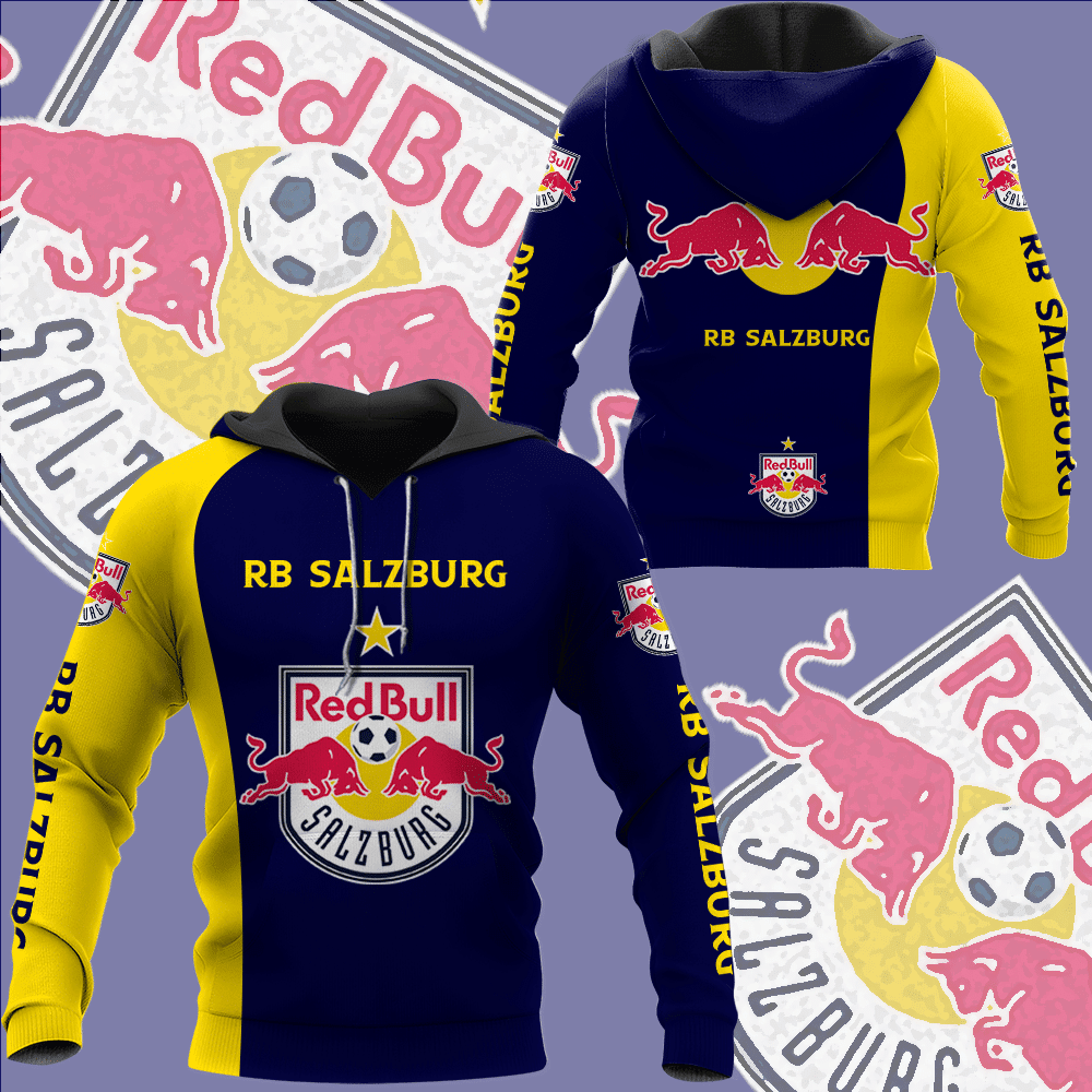 Red Bull Salzburg All Over Print Hoodie Zip Hoodie Neasalamis