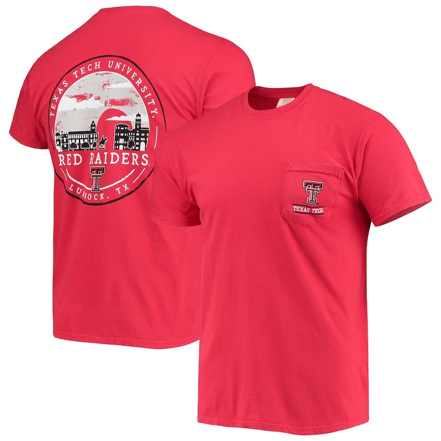Red Texas Tech Red Raiders Circle Campus Scene T-Shirt Red Texas University Shirt Merch Neasalamis.com