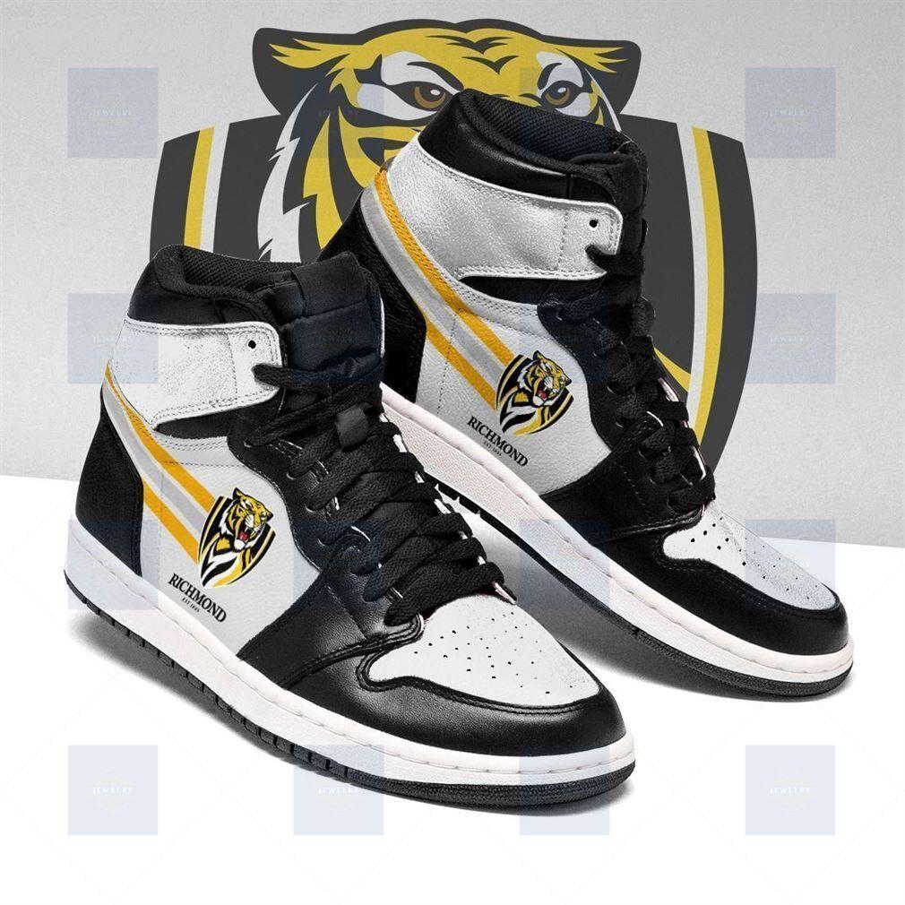 Richmond Tigers AFL AJ1 High Sneakers Shoes For Men And Women Calebmatthewhans Neasalamis