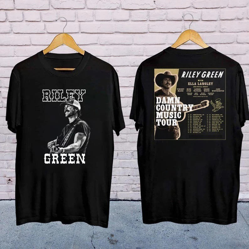 Riley Green Damn Country Music Tour T-Shirt all size Hot New New Neasalamis.com