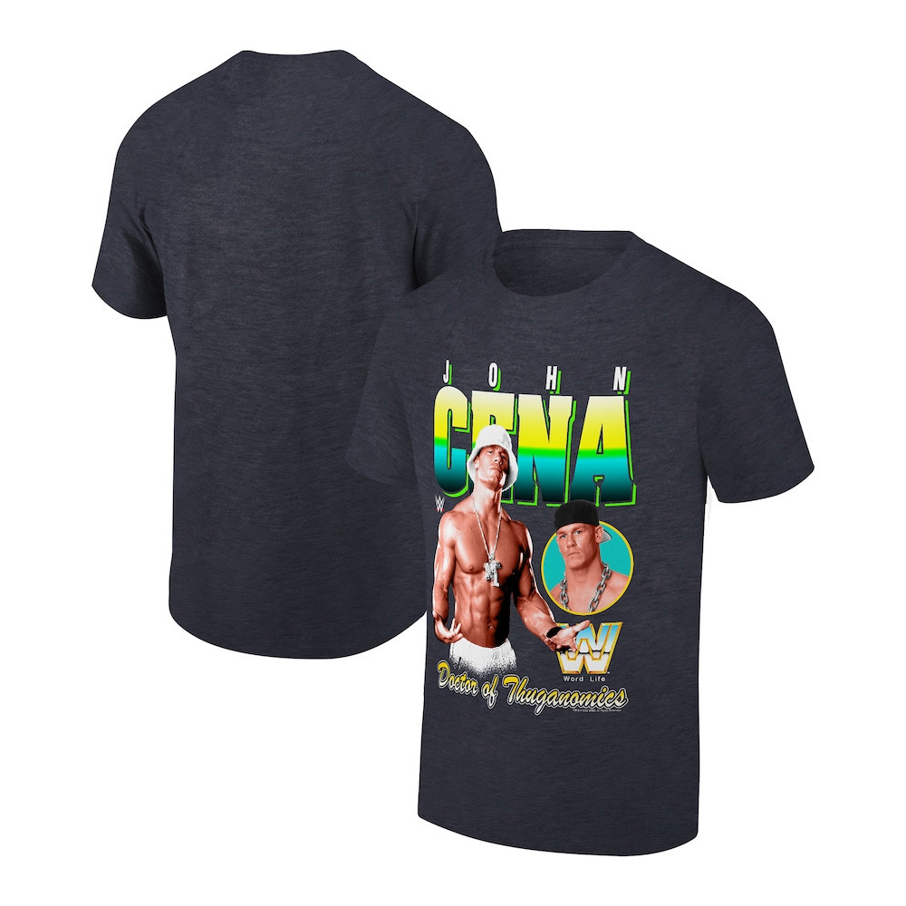Ripple Junction Heather Charcoal John Cena Doctor Of Thuganomics Graphic T-Shirt Him Gifts Neasalamis.com