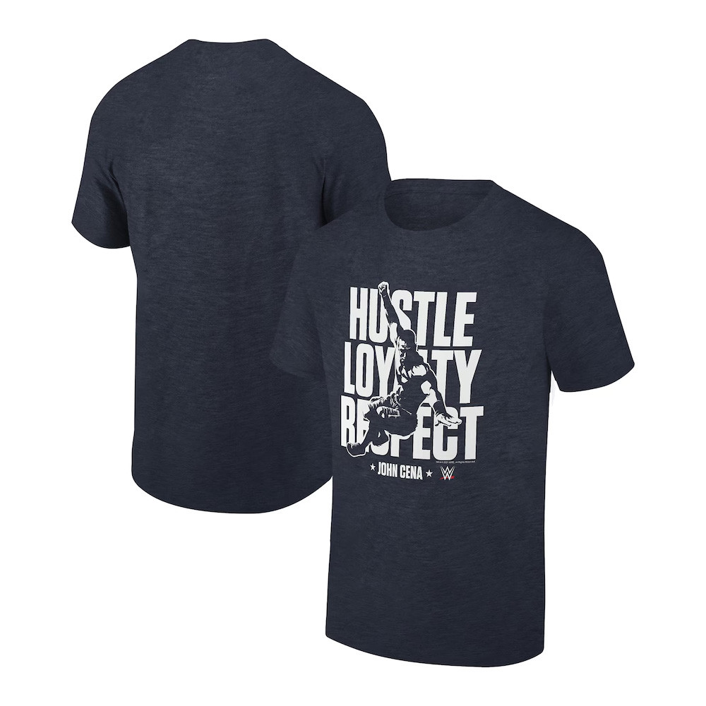 Ripple Junction Heather Navy John Cena Hustle Loyalty Respect Bold Graphic T-Shirt Neasalamis.com