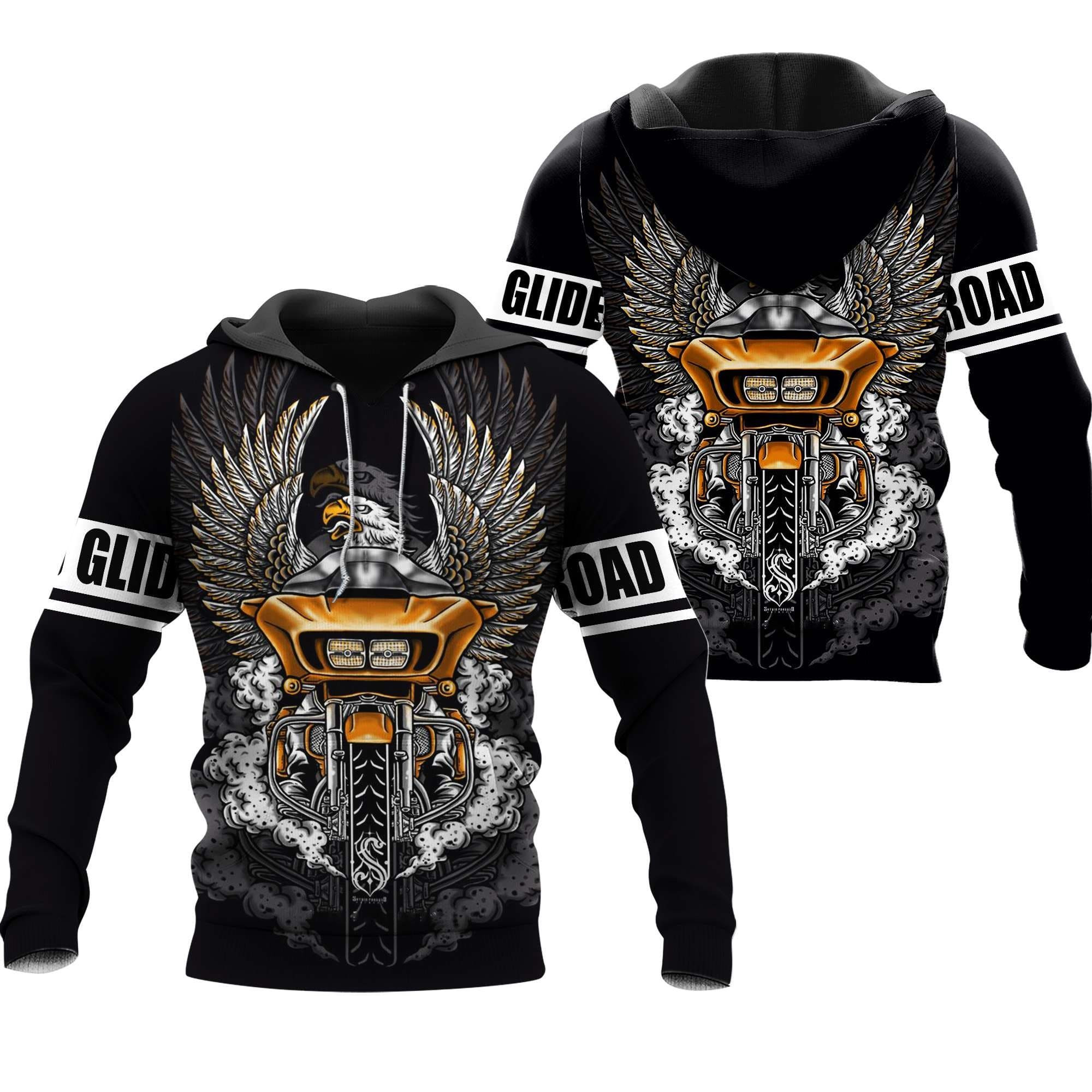 Road Glide Motorcycle Gift 3D printed Sweatshirt Hoodie Zipped Hoodie Neasalamis