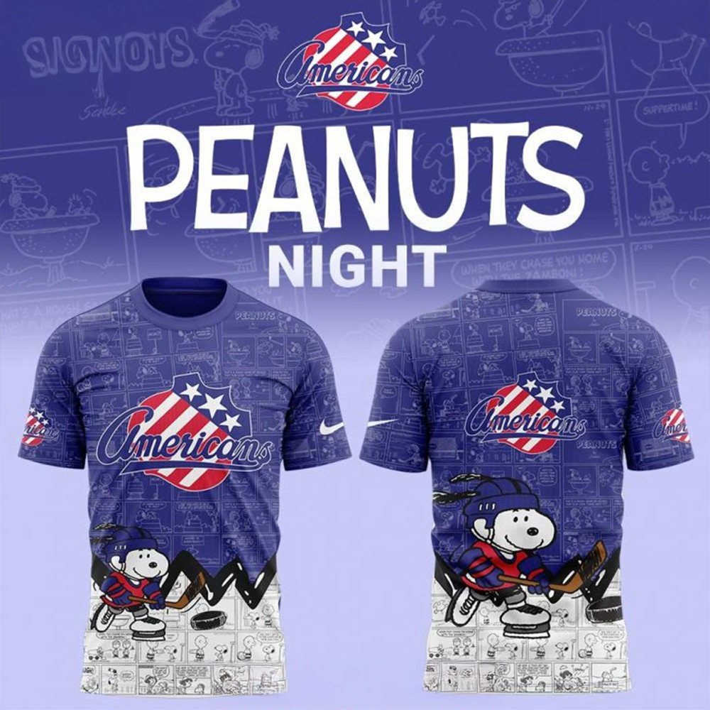 Rochester Americans 75th Anniversary of Peanuts T-Shirt For Hockey Enthusiasts Neasalamis.com