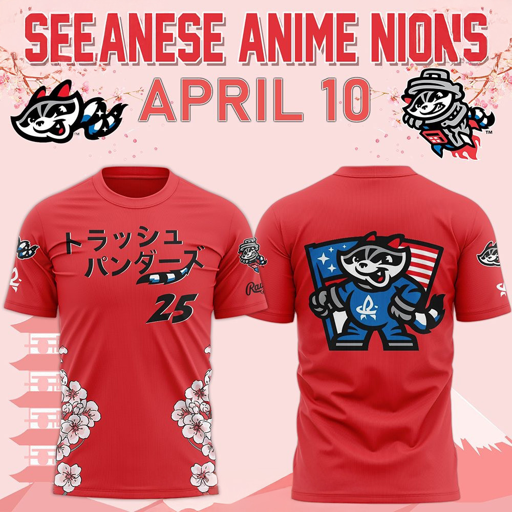Rocket City Trash Pandas Japanese Anime Night 2025 T-Shirt Baseball Enthusiast Gifts Neasalamis.com