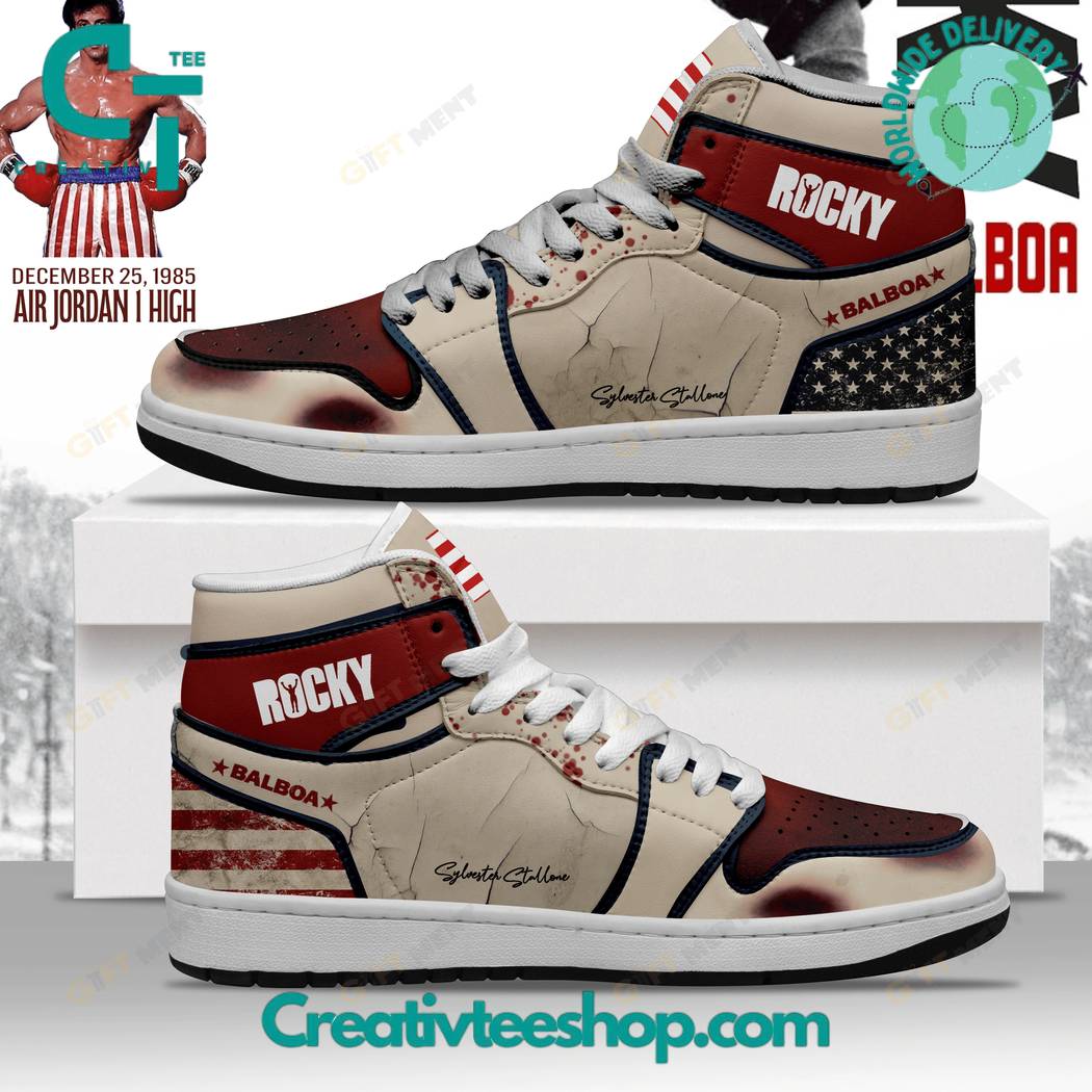 Rocky Balboa AJ1 High Sneakers Shoes For Men And Women Calebmatthewhans Neasalamis