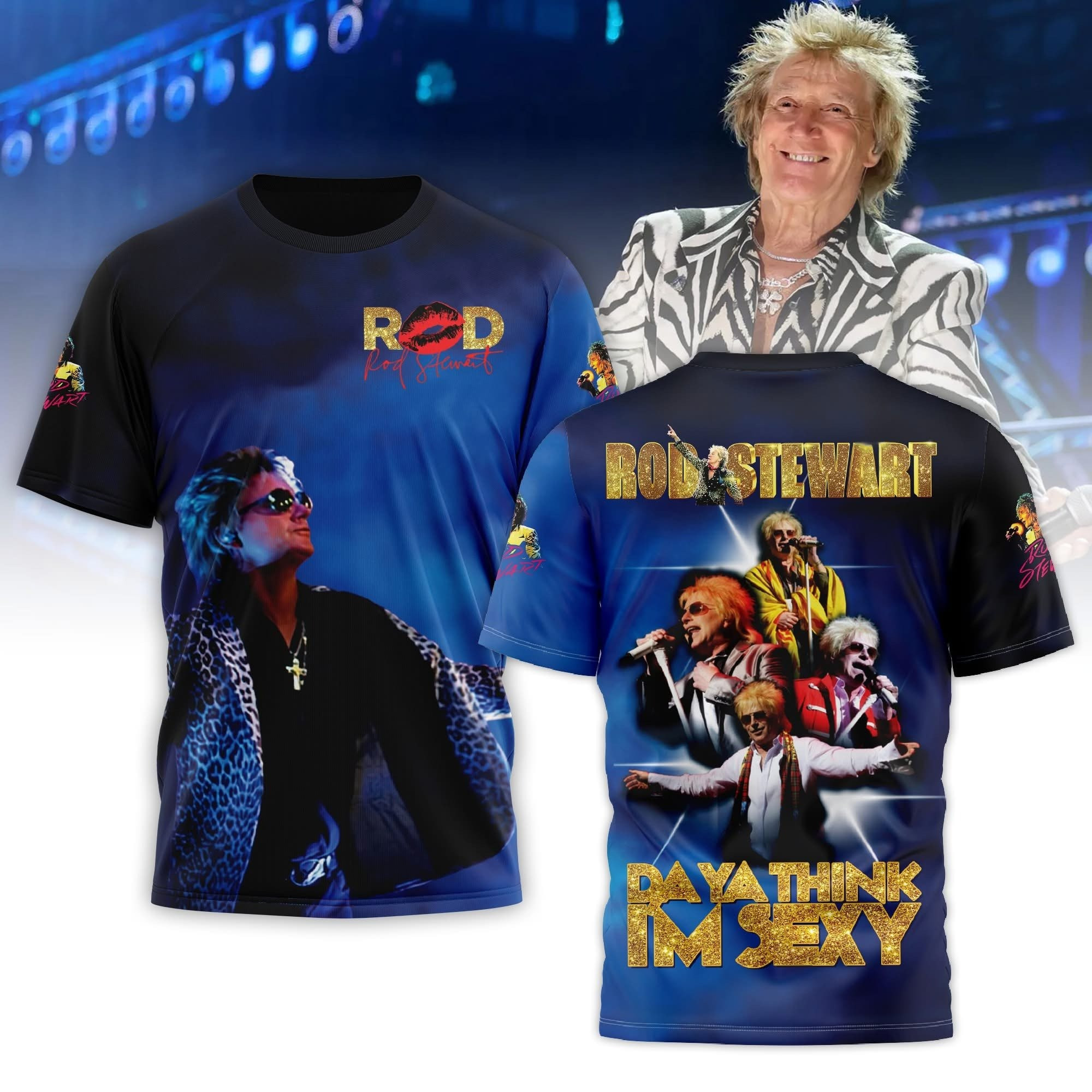Rod Stewart Da Ya Think I'm Sexy T-Shirt Unique Neasalamis.com