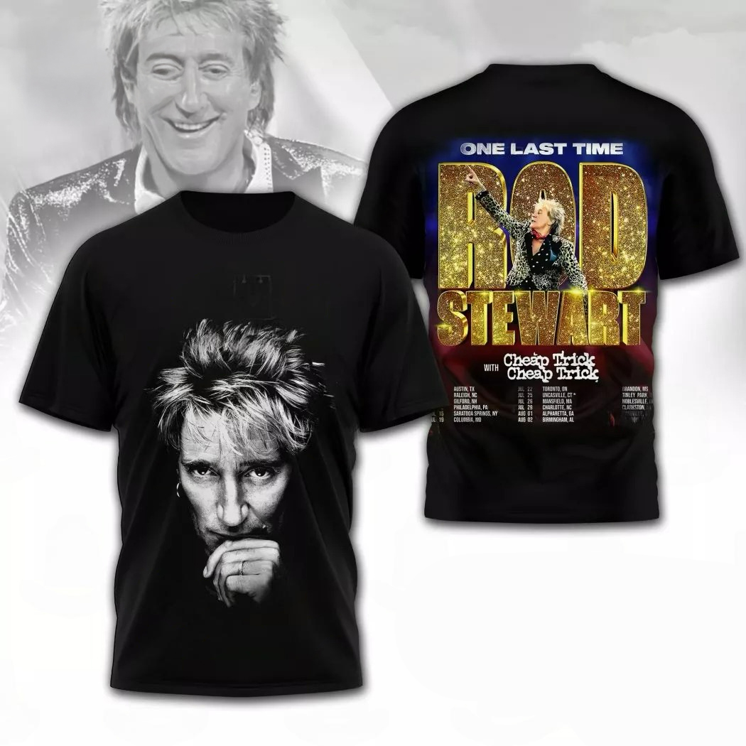 Rod Stewart Live In Concert One Last Time 3D T-Shirt Music Related Gifts For Guys Neasalamis.com