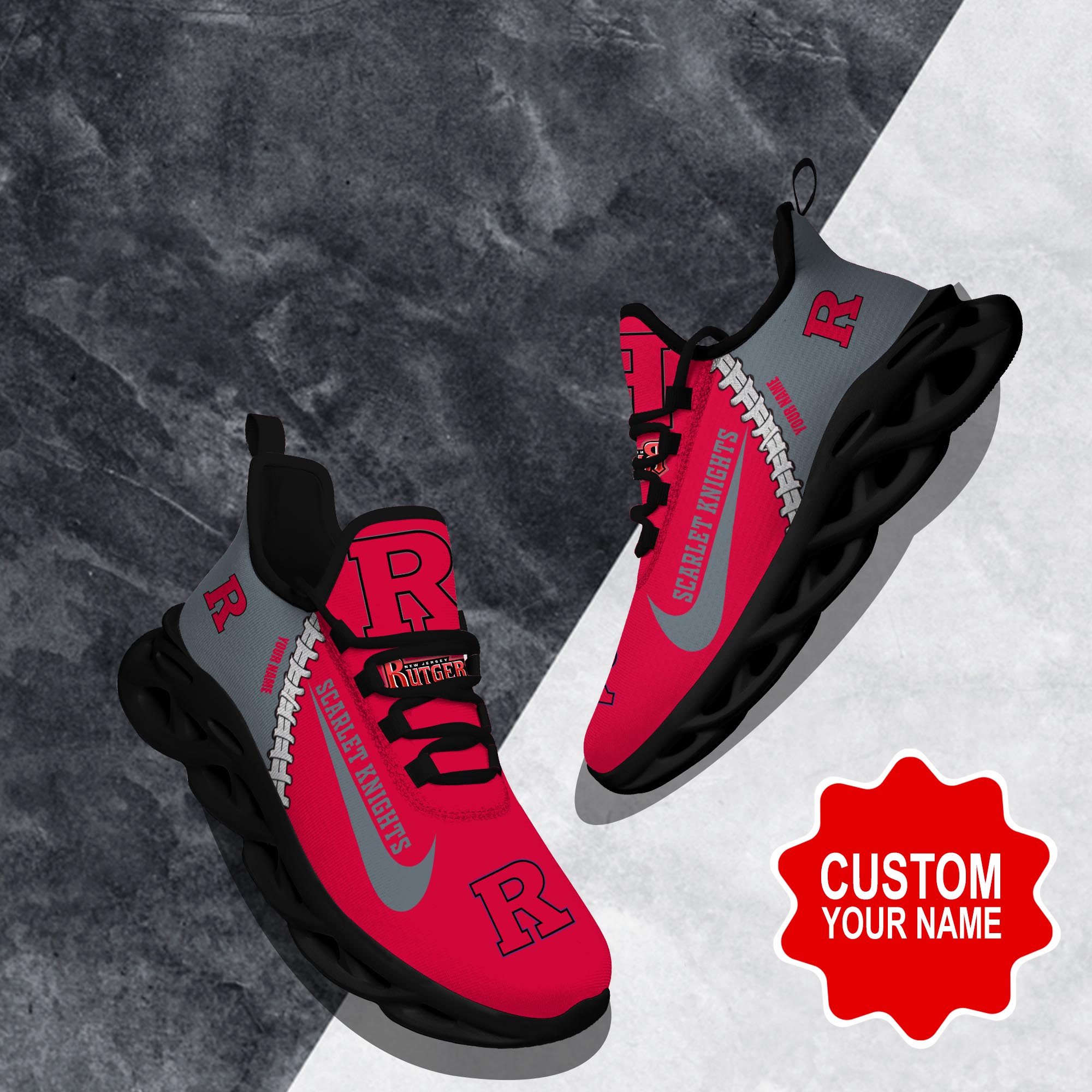 Rutgers Scarlet Knights Max Soul Shoes Sneakers For Men And Women neasalamis.com