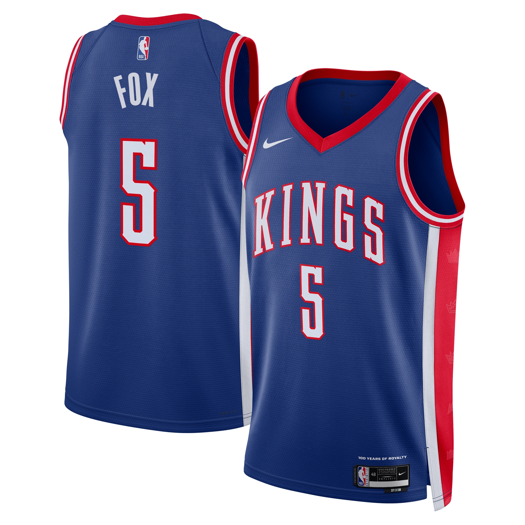 Sacramento Kings City Edition Swingman Jersey 2024 - Blue - De'Aaron Fox - Unisex Neasalamis