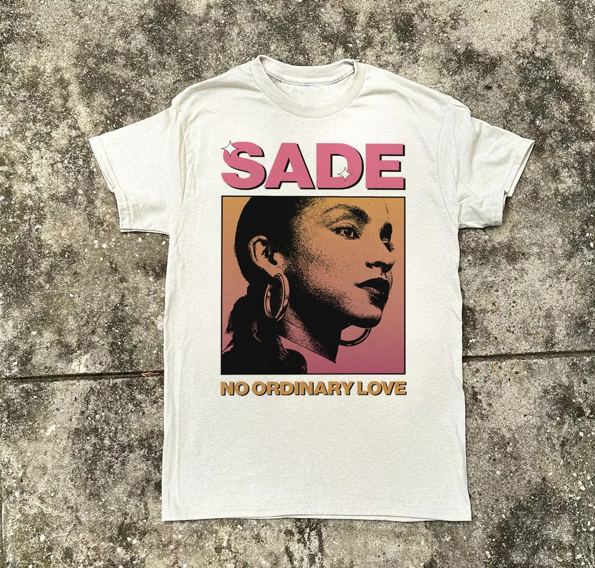 Sade Graphic Tour T-Shirt Cotton White T-Shirt Gift For Music Fans Neasalamis.com
