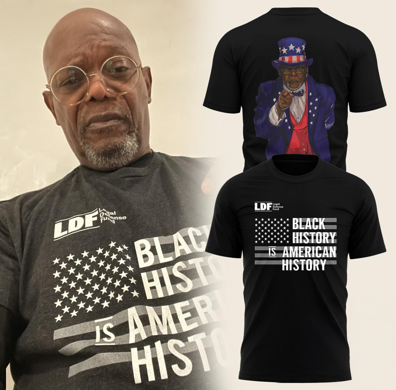 Samuel L. Jackson Graphics Black History T-Shirt Neasalamis.com