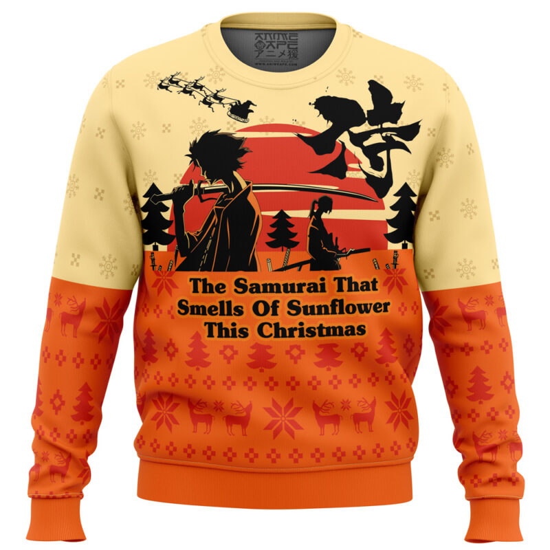 Samurai Champloo The Samurai That Smells Of Sunflower This Christmas Ugly Christmas Sweater Ceasalamis