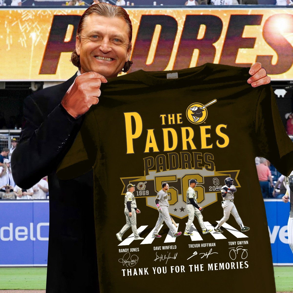 San Diego Padres 56Th Anniversary 1969-2025 T-Shirt For Padres Fans Father's Day Neasalamis.com