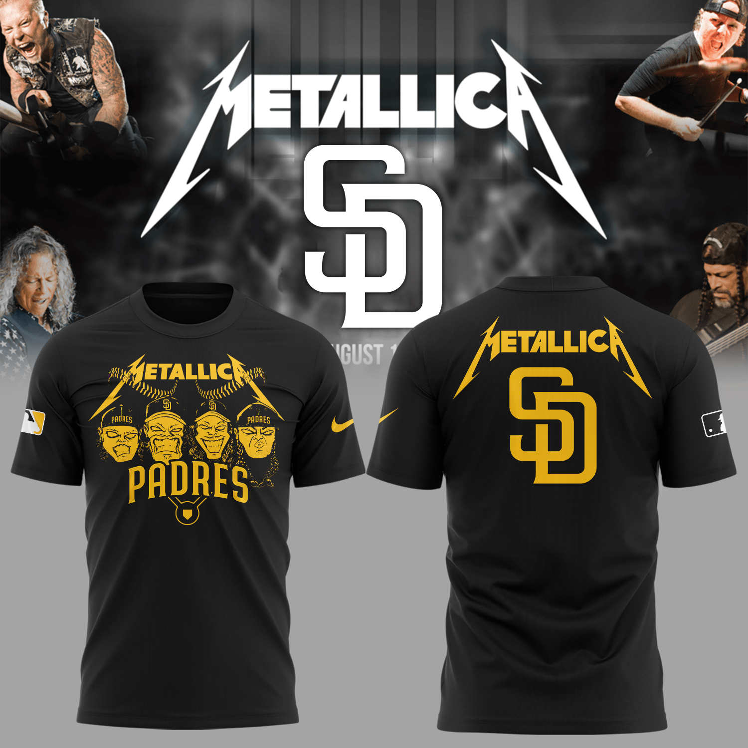 San Diego Padres Baseball Metallica Night T-Shirt Baseball Neasalamis.com