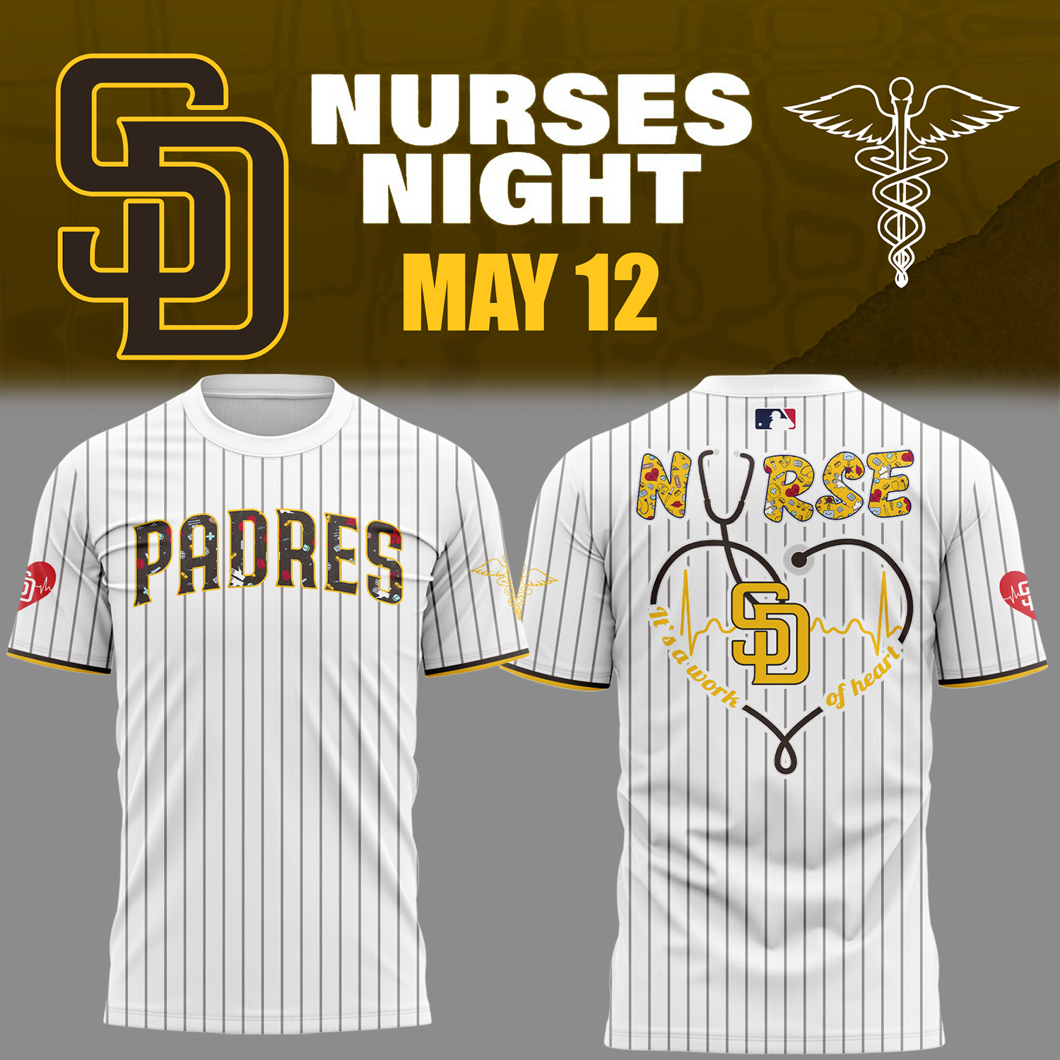 San Diego Padres Baseball Nurses Night T-Shirt Baseball Gifts Ideas Neasalamis.com