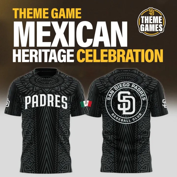 San Diego Padres Mexican Heritage Celebration T-Shirt Men's Padres For Him Neasalamis.com