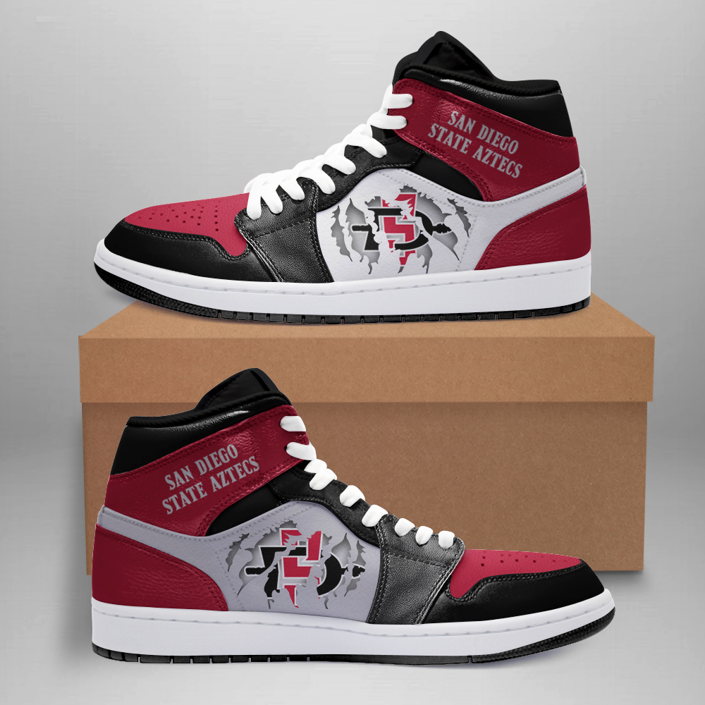 San Diego State Aztecs AJ1 High Sneakers Shoes For Men And Women Calebmatthewhans Neasalamis