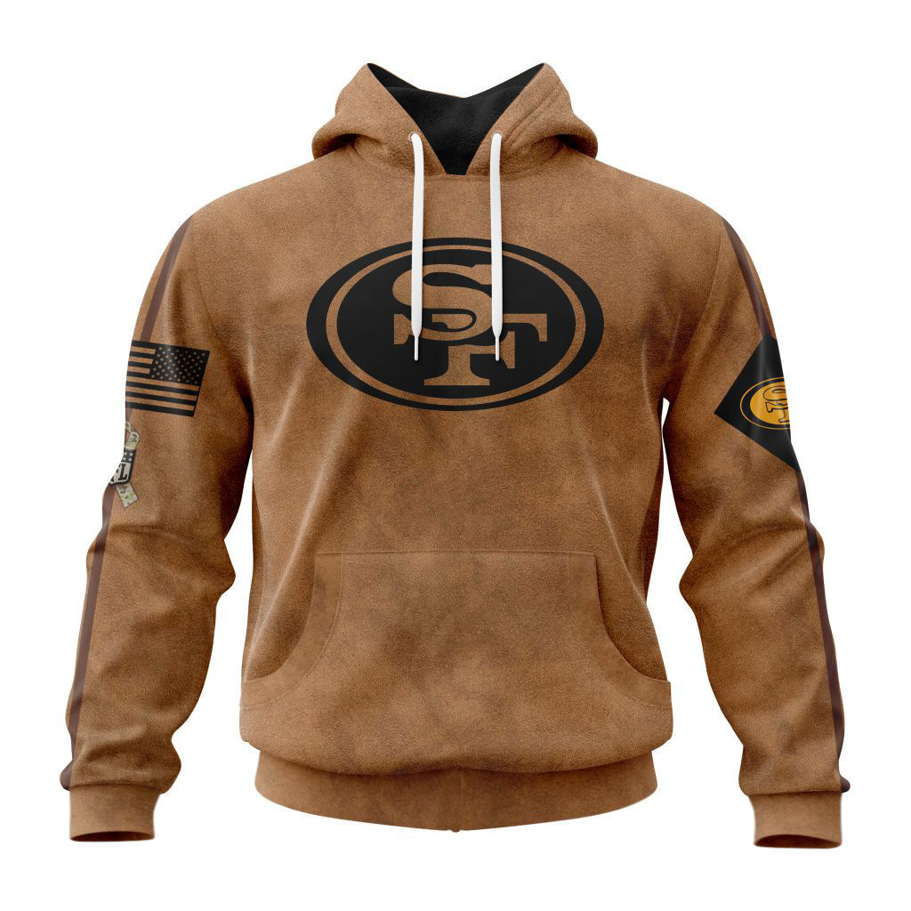 San Francisco 49ers Basic Brown NFL 3D Hoodie Neasalamis