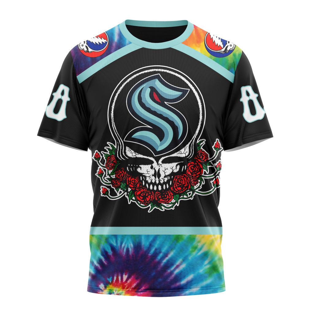 Seattle Kraken Special Grateful Dead Design Personalized Name And Number T-Shirt Style Neasalamis.com