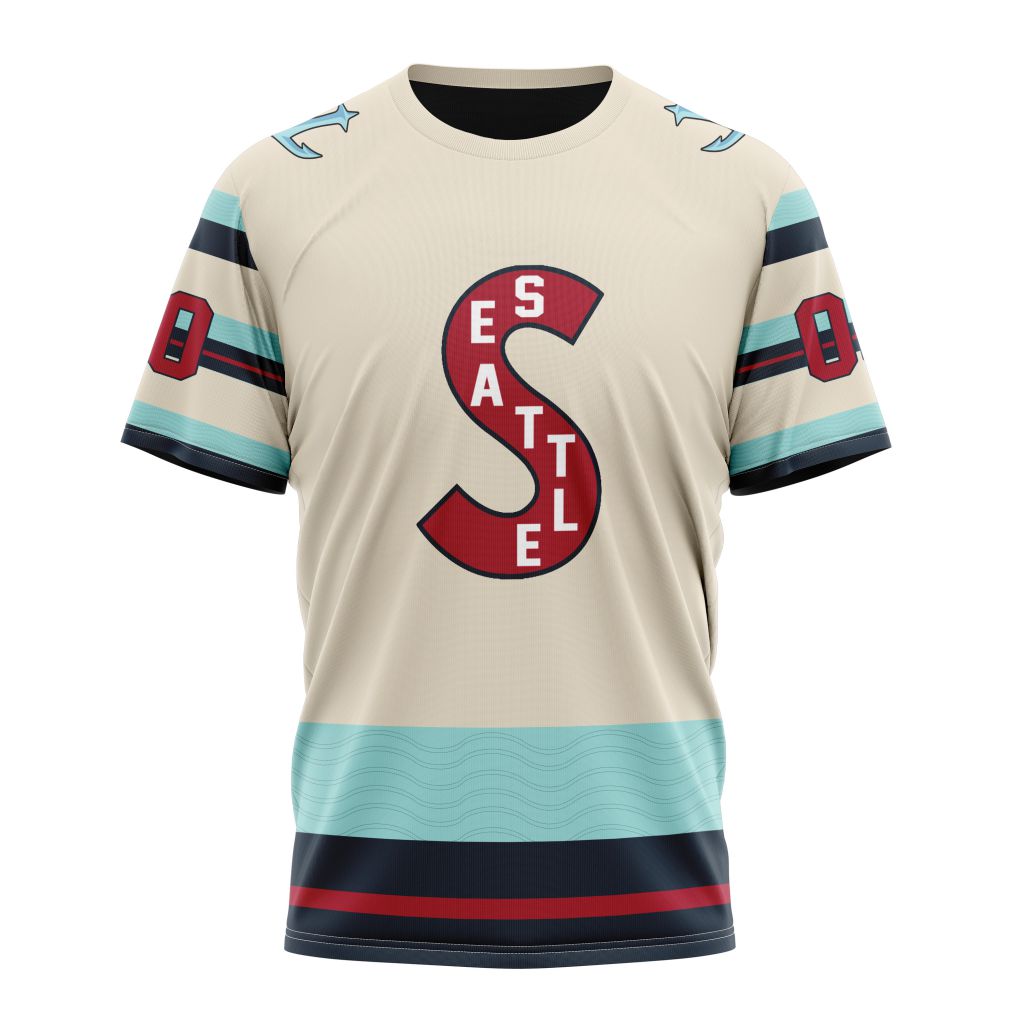 Seattle Kraken Special Throwback Design 01 Personalized Name And Number T-Shirt Style Neasalamis.com