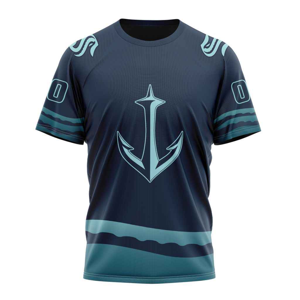 Seattle Kraken Special Two-tone Design 01 Personalized Name And Number T-Shirt Style Neasalamis.com