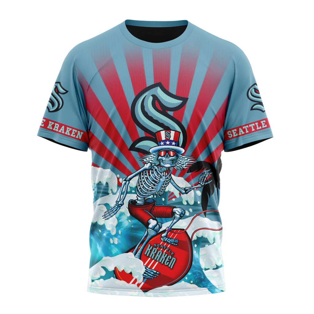 Seattle Kraken Specialized Kits For The Grateful Dead Personalized Name And Number T-Shirt Style Neasalamis.com