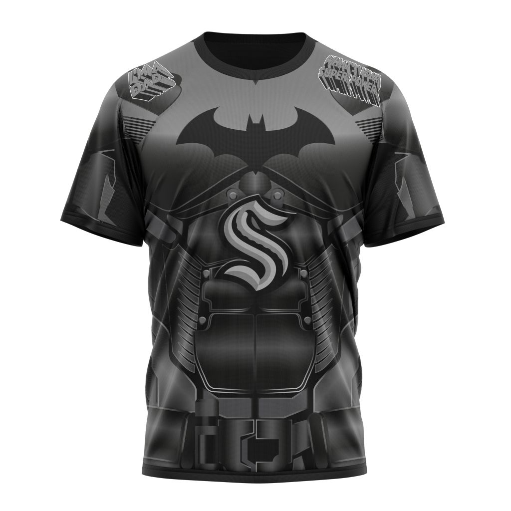 Seattle Kraken X Batman Specialized Design For Father Day Personalized Name And Number T-Shirt Style 62739 Neasalamis.com