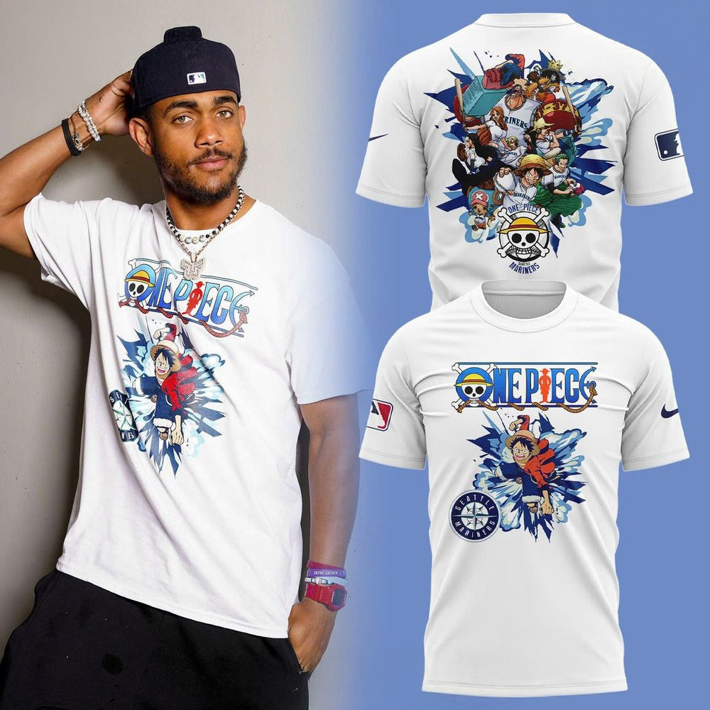 Seattle Mariners x One Piece 2025 T-Shirt Baseball Player Gift Ideas Neasalamis.com