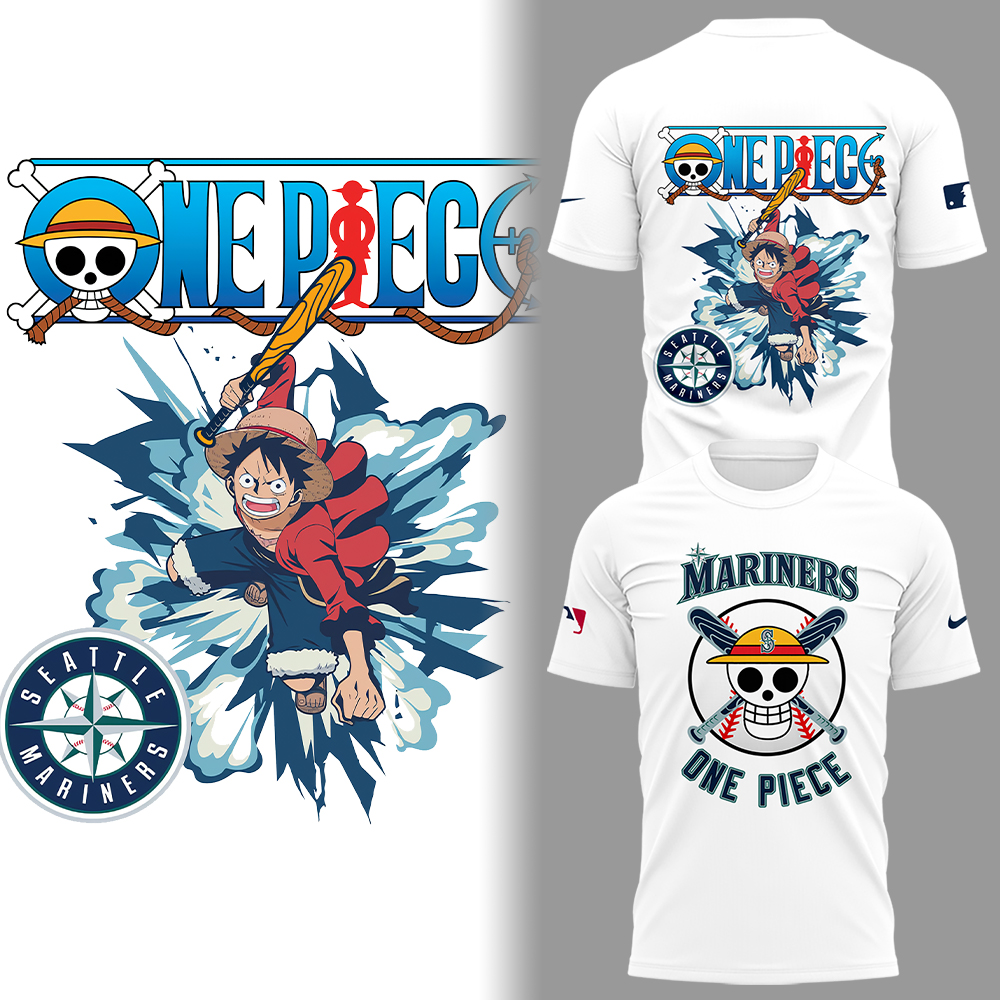Seattle Mariners x One Piece Night T-Shirt Unique Baseball Gifts Neasalamis.com
