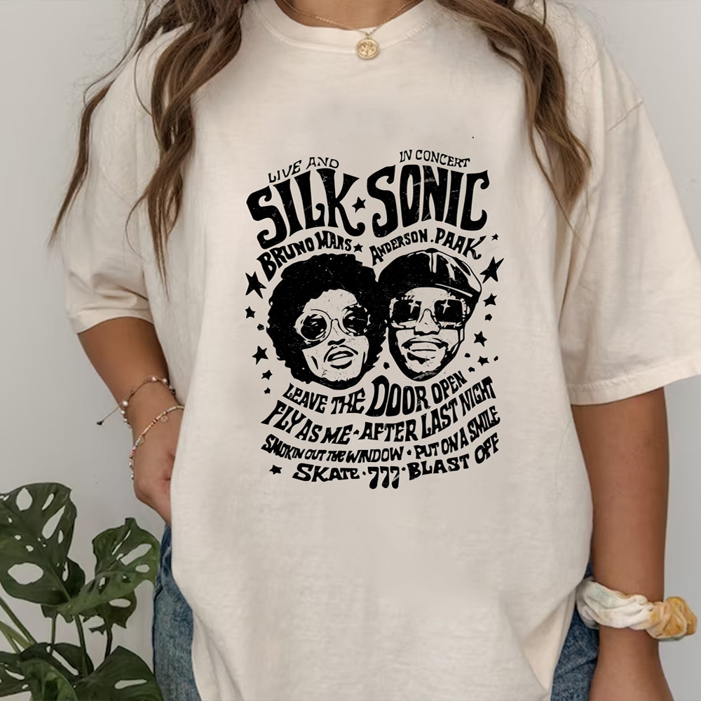 Silk Shirt Rnb Silk Sonic T-Shirt Anderson Paak RnB Bruno Mars RnB Jazz Hip Hop Fan Merch Neasalamis.com