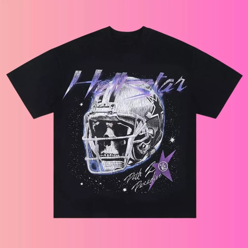 Skull Hellstar Paradise Print T-Shirt Neasalamis.com