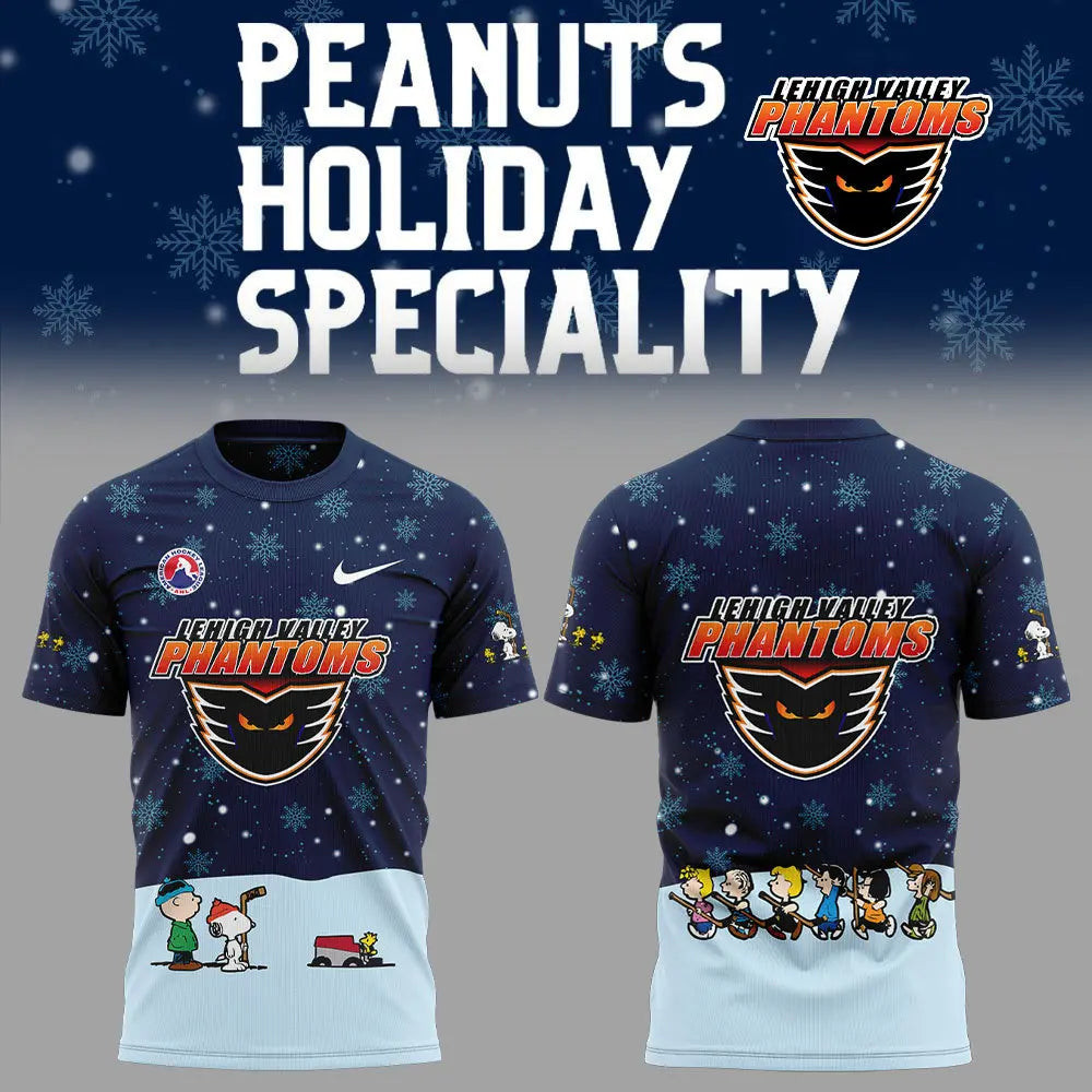 Snoopy And Charlie Lehigh Valley Phantoms T-Shirt For Ice Hockey Fans Neasalamis.com