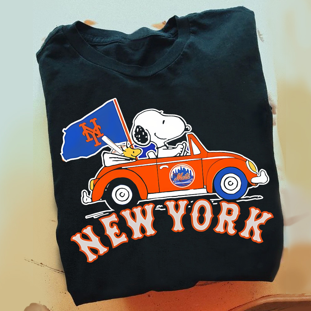 Snoopy And Woodstock Driving Car New York Mets 2024 MLB Playoff shirt Funny Neasalamis.com