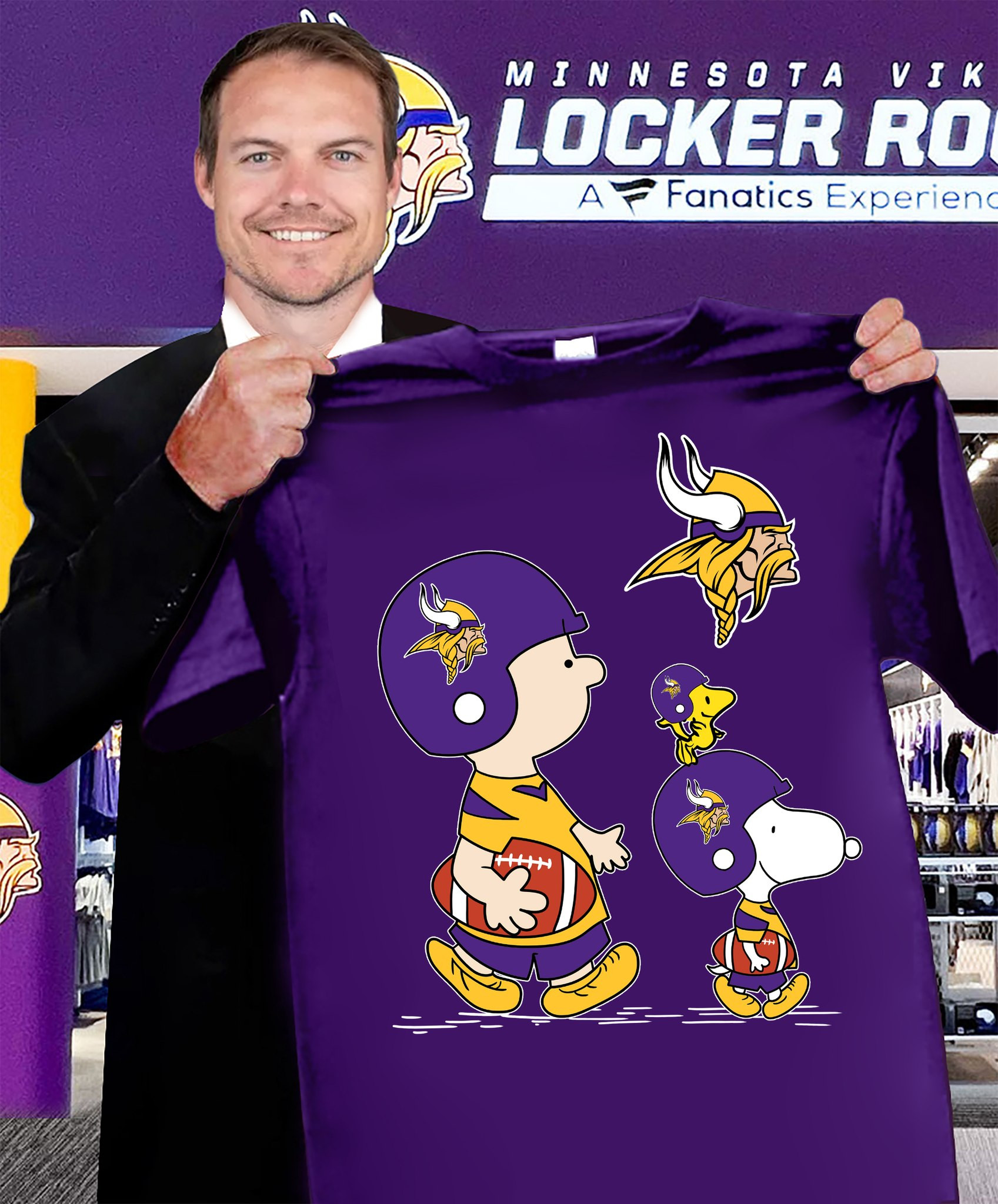 Snoopy And Woodstock The Peanuts Minnesota Vikings T-Shirt For Football Fans Neasalamis.com