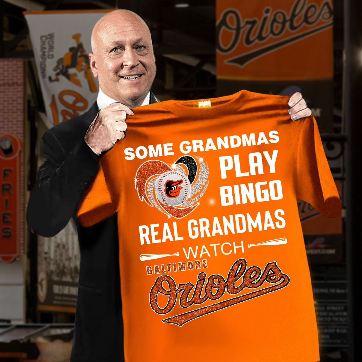 Some Grandmas Play Bingo Real Ones Watch Baltimore Orioles Shirt For Grandma Baseball Fans Neasalamis.com