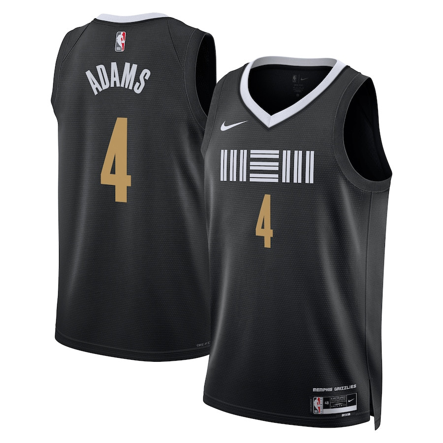 Steven Adams 4 Memphis Grizzlies 2023/24 City Edition Swingman Jersey - Black Neasalamis
