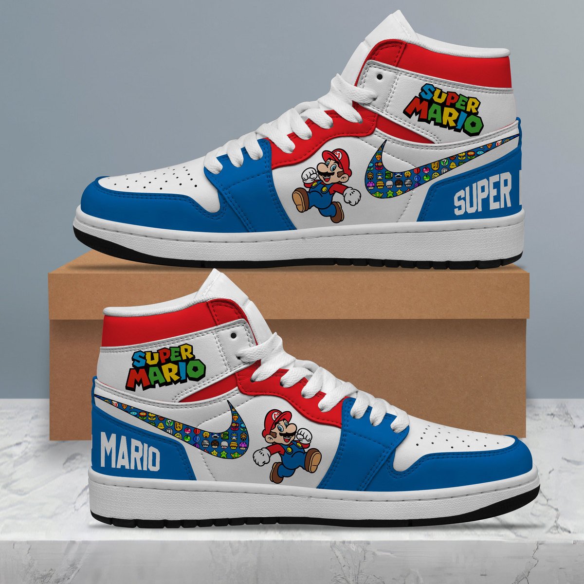 Super Mario AJ1 High Sneakers Shoes For Men And Women Calebmatthewhans Neasalamis