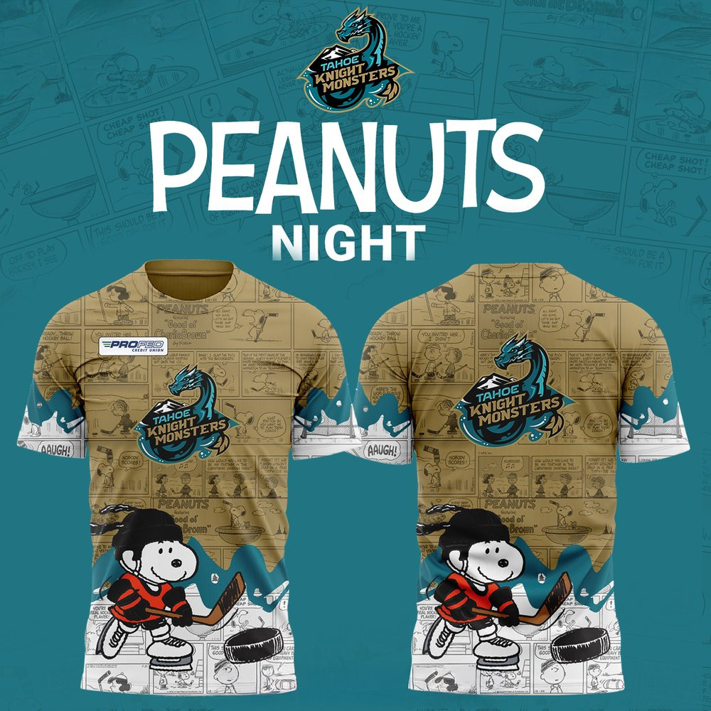 Tahoe Knight Monsters 75th Anniversary of Peanuts T-Shirt For Hockey Fan Neasalamis.com