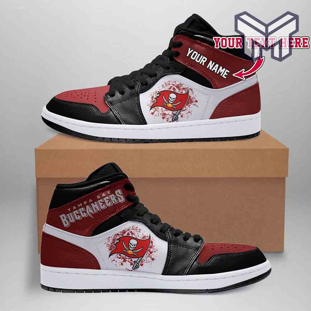Tampa Bay Buccaneers AJ1 High Sneakers Shoes For Men And Women Calebmatthewhans Neasalamis