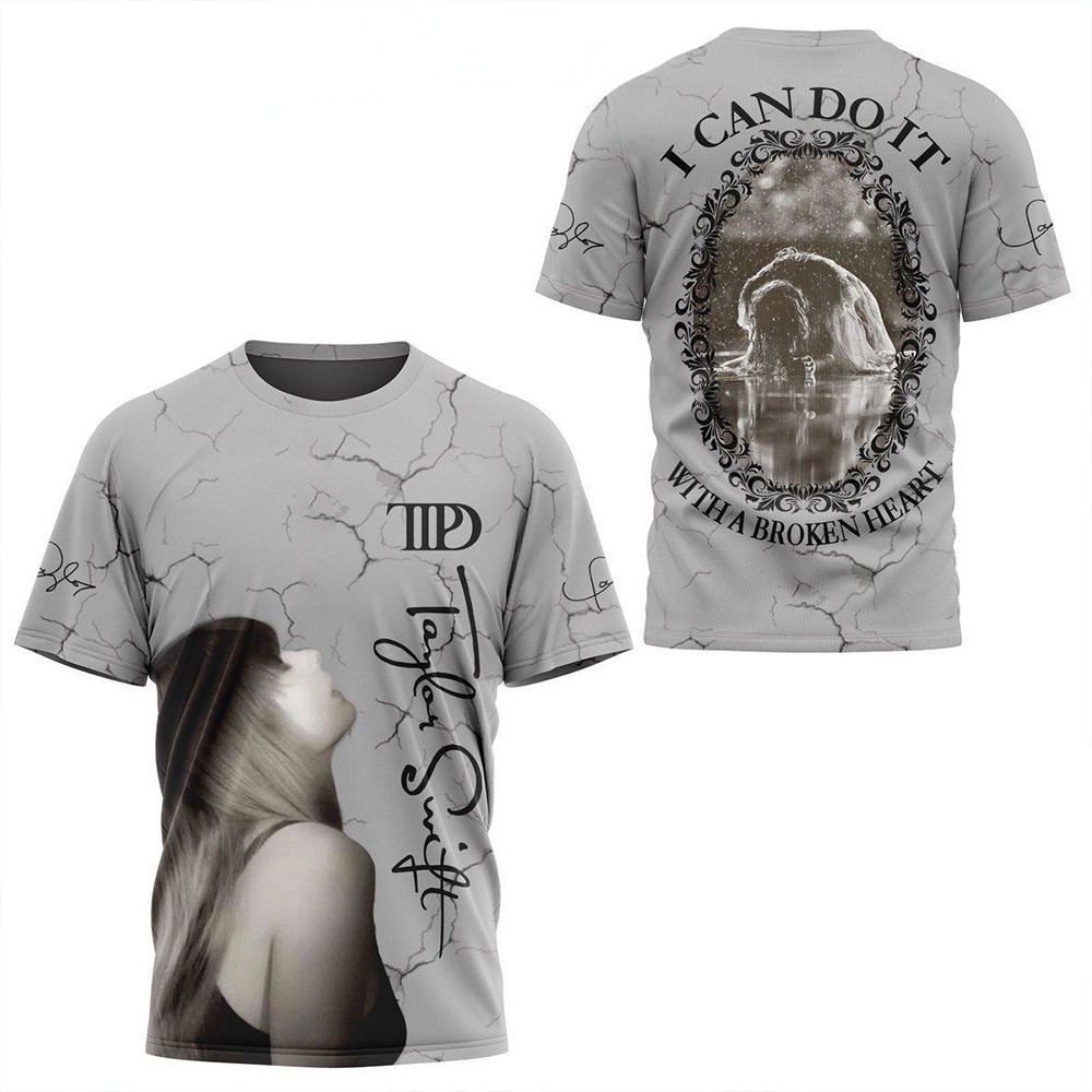 Taylor Swift I Can Do It With A Broken Heart T-Shirt TTPD Merch Gifts For Taylor Fans Neasalamis.com